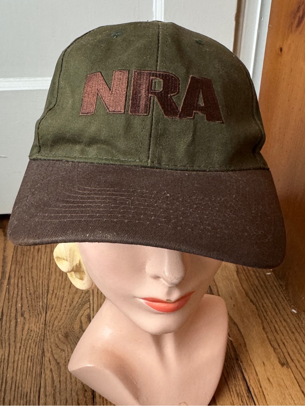 NRA Olive & Brown Embroidered Baseball Cap